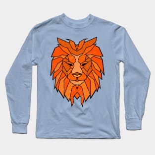 Polygonal Lion Face Long Sleeve T-Shirt